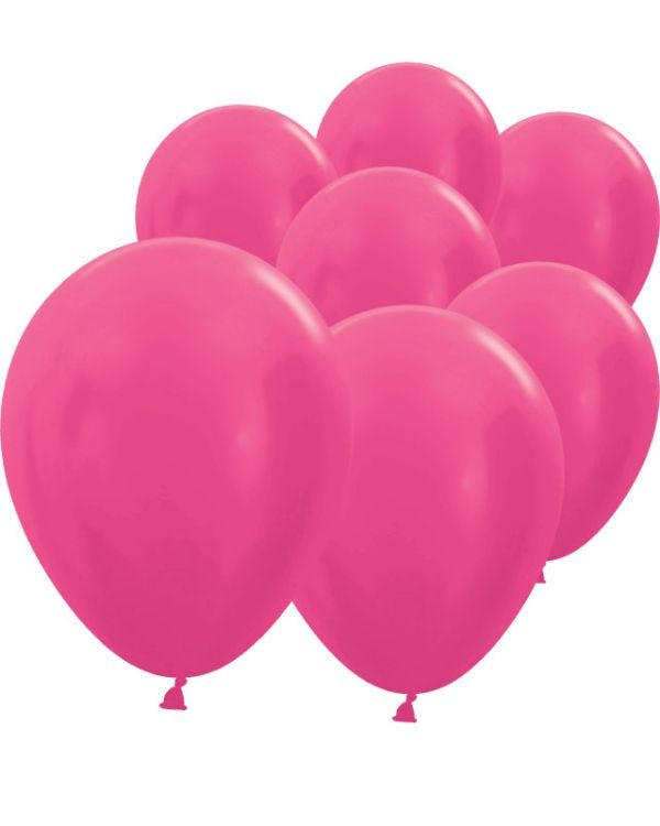 Fuchsia Pink Metallic Mini Balloons - 5&quot; Latex (100pk)