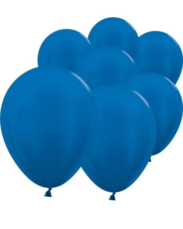 Blue Metallic Mini Balloons - 5&quot; Latex (100pk)