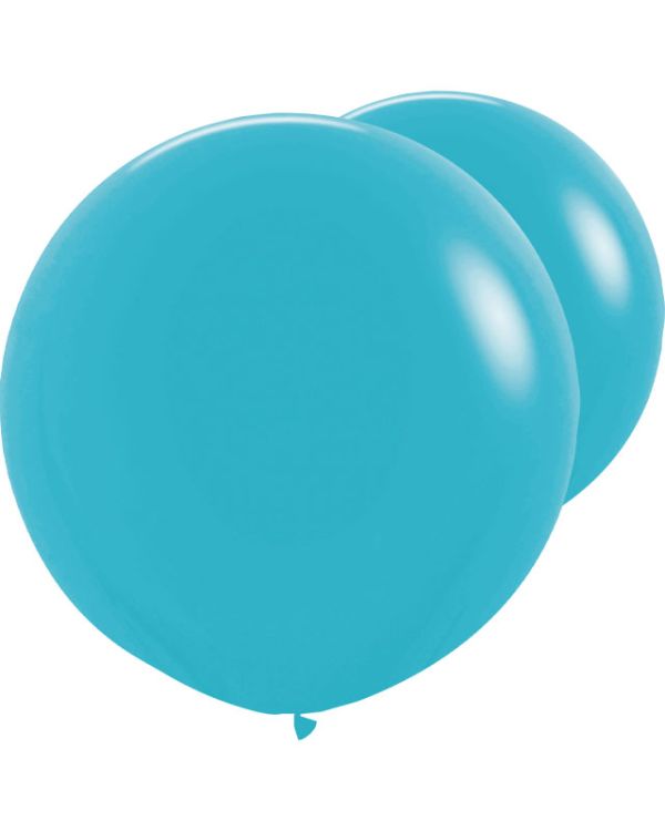 Caribbean Blue Giant Balloons - 36&quot; Latex (2pk)