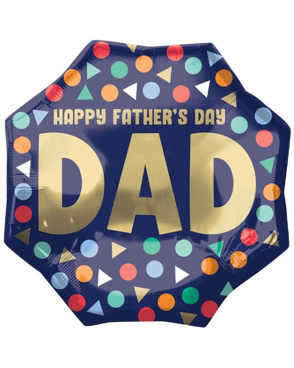 Happy Father&#039;s Day Supershape Balloon - 22&quot; x 22&quot; Foil