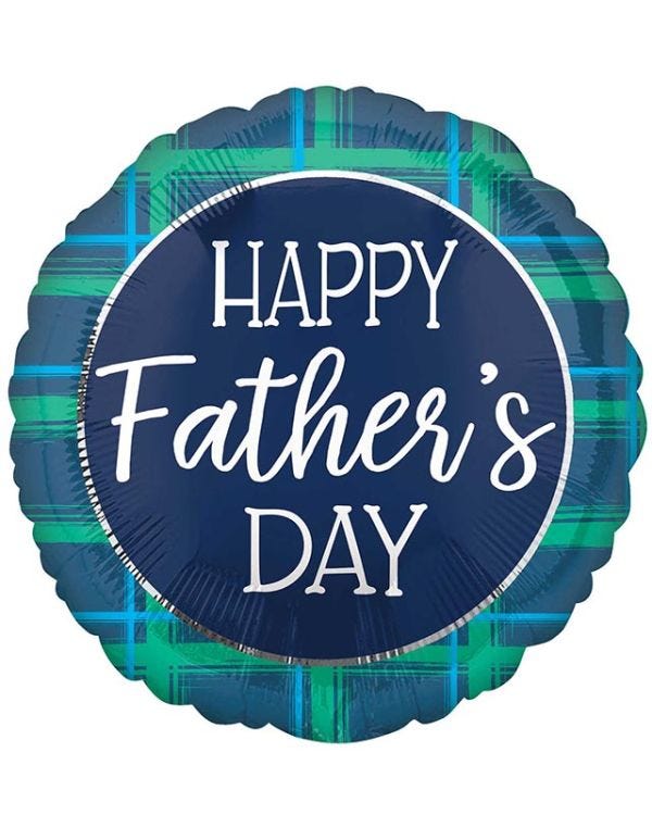 Happy Father&#039;s Day Check Balloon - 18&quot; Foil