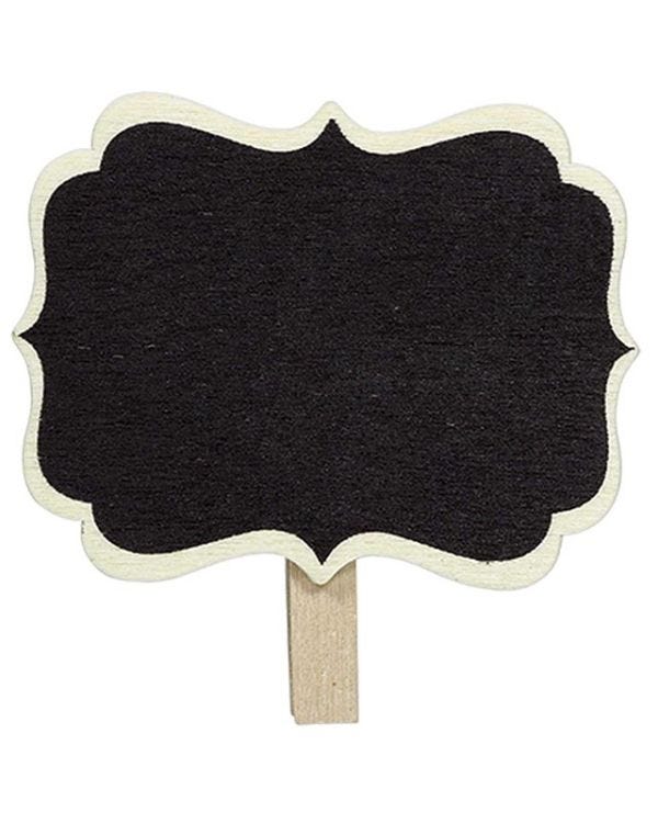 Chalkboard Wooden Clip On Labels (8pk)