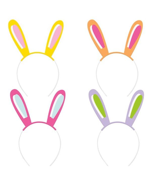 Easter Bunny Ears Headbands (4pk)