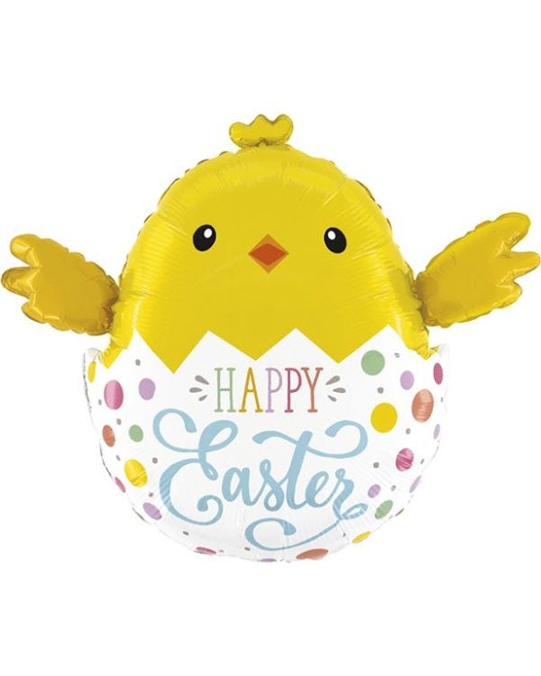 Easter Egg Chick Balloon - 24&quot; Foil