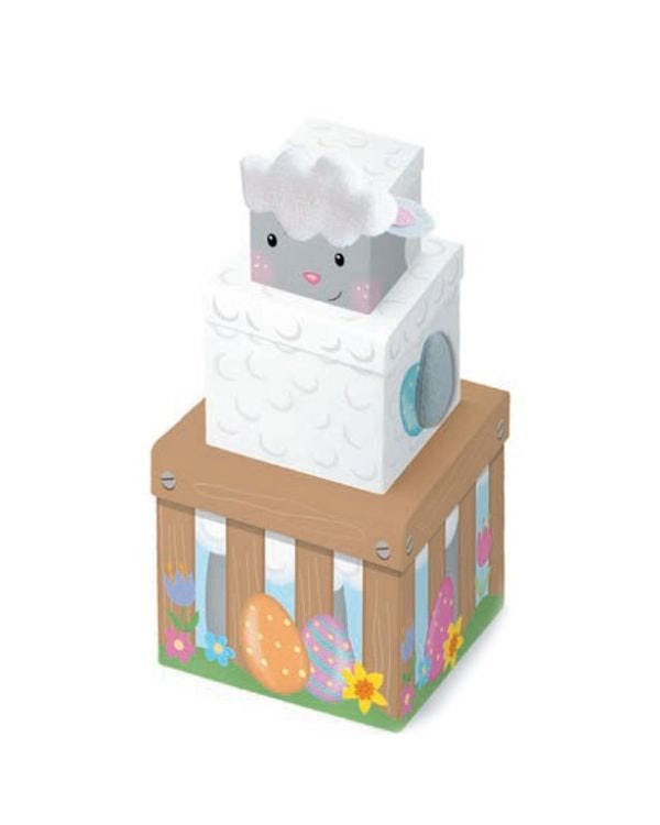 Easter Lamb Plush Stacker Gift Boxes