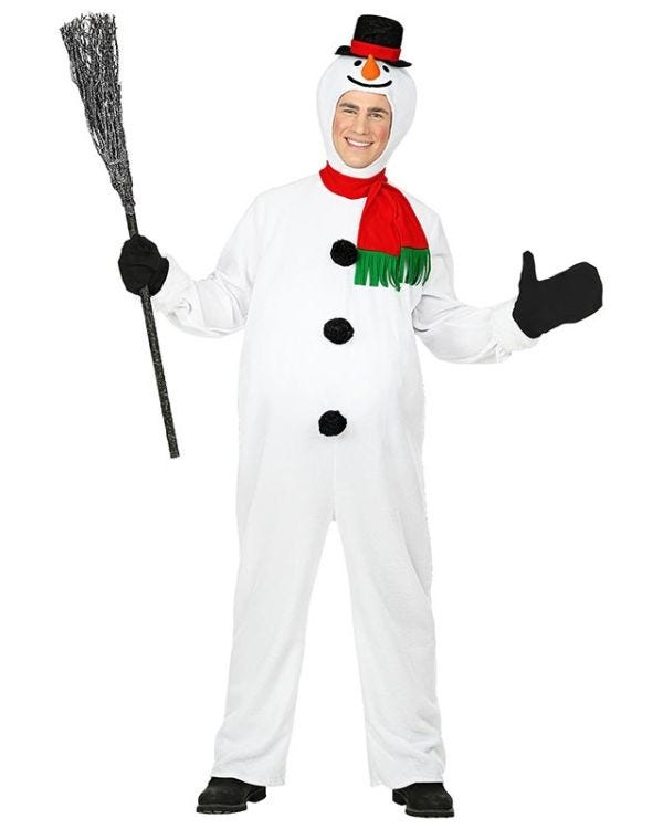 Snowman Jumpsuit - Adult Costume