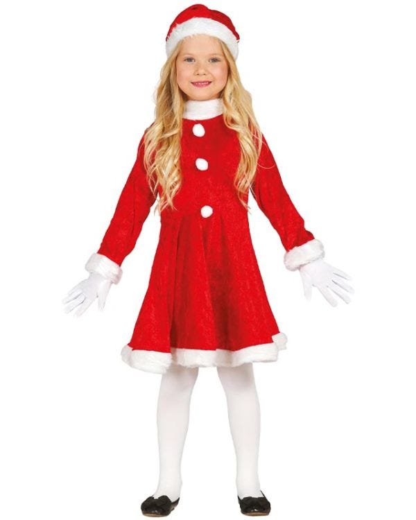 Plush Santa Dress - Childs Costume