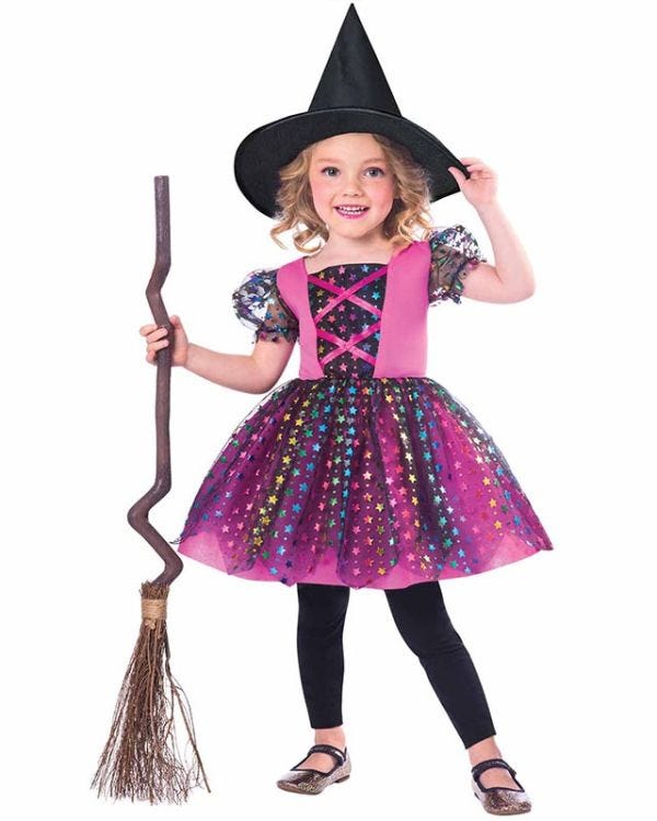 Rainbow Witch Costume - Childs Costume