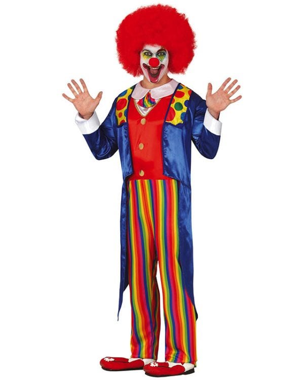Circus Clown Mens - Adult Costume