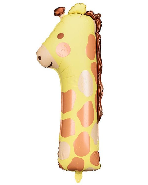 Giraffe Number 1 Balloon - 34&quot; Foil