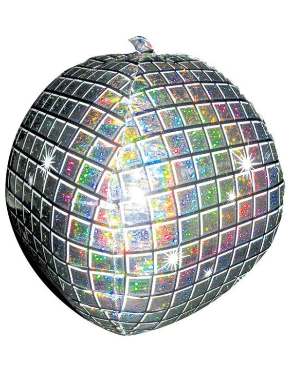 Disco Ball Holographic Ultra Shape Balloon - 15&quot; x 15&quot; Foil