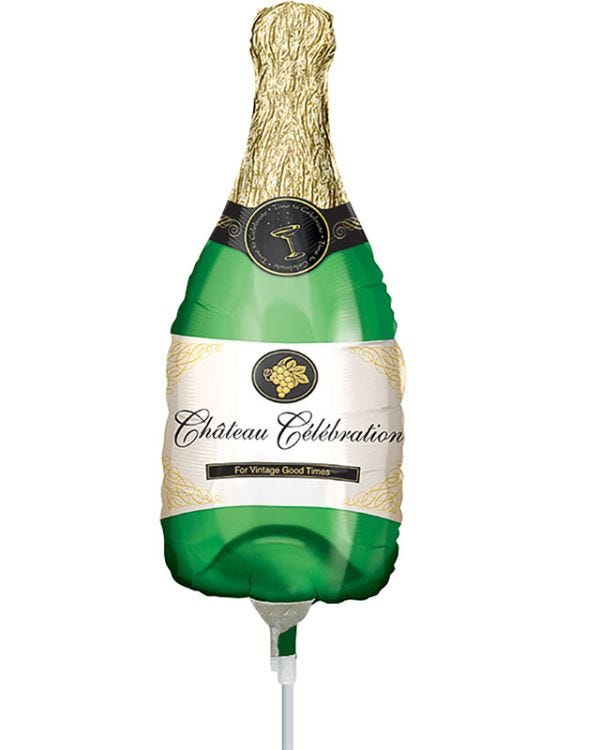 Champagne Bottle Mini Airfilled Balloon