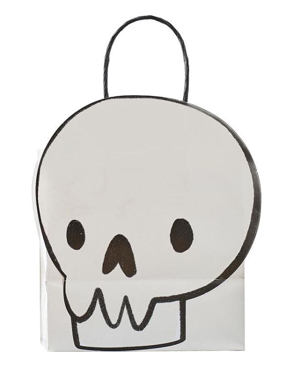 Skull Paper Party Bags (6pk)