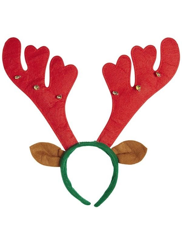 Reindeer Headband with Bells