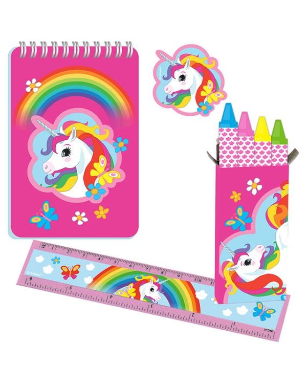Rainbow Unicorn Stationery Favour Set