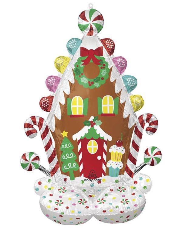 Gingerbread House Airloonz Foil Balloon - 32&quot; x 51&quot;
