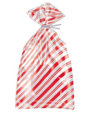 Red Stripe Cellophane Bag (12pk)