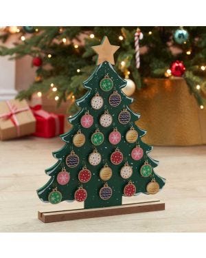 Wooden Christmas Tree Advent Calendar - 46cm