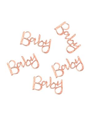 Twinkle Twinkle &#039;Baby&#039; Rose Gold Table Confetti (14g pack)