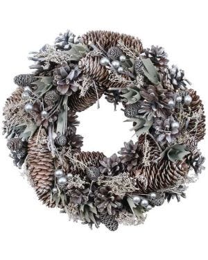 Silver Woodland Wreath - 30cm