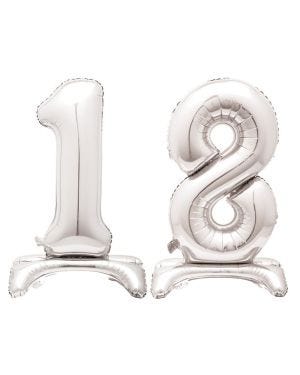 Silver 18 Standing Balloon Kit - 30&quot; Foil