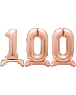Rose Gold 100 Standing Balloon Kit - 30&quot; Foil