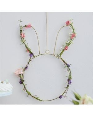 Spring Foliage Bunny Wreath - 32cm
