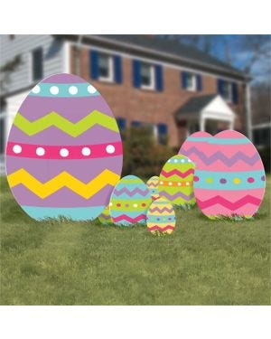 Easter Egg Yard Signs - 55cm (5pk)