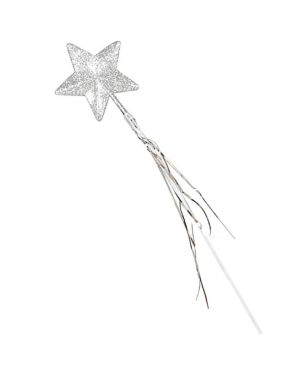 Silver Glitter Star Wand - 45cm
