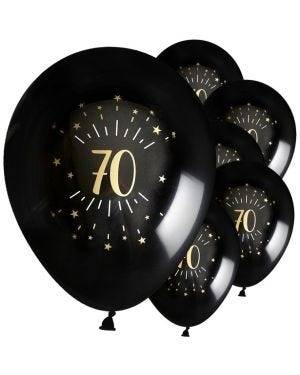 Sparkling Gold 70th Balloon - 11&quot; Latex (6pk)
