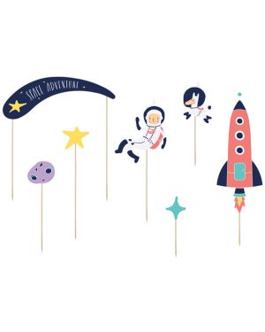 Space Cake Topper Decorations (7pk)