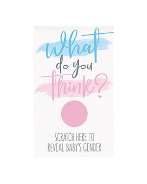 What Do You Think Gender Reveal Scratch Card - Girl (10pk)