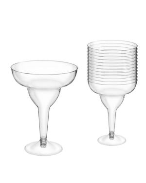 Clear Plastic Margarita Glasses - 295ml (20pk)