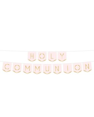Pink Botanical &#039;Holy Communion&#039; Paper Banner - 2.5m