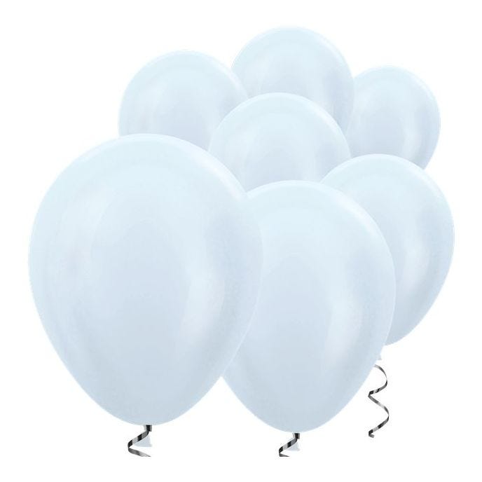 White Satin Mini Balloons - 5" Latex Balloons