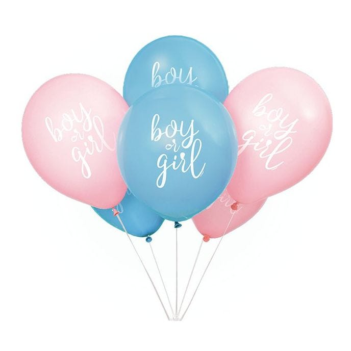 Boy Or Girl Gender Reveal Balloons - 12" Latex