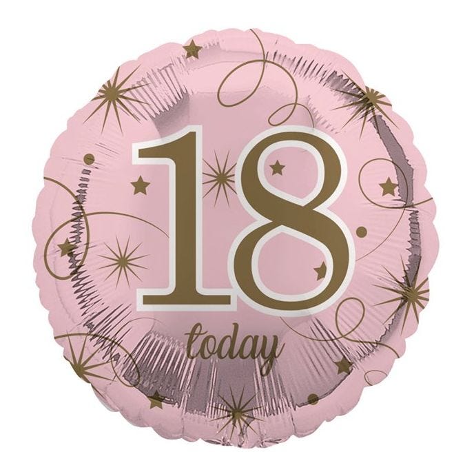 18th Pink Birthday Balloon - 18" Foil