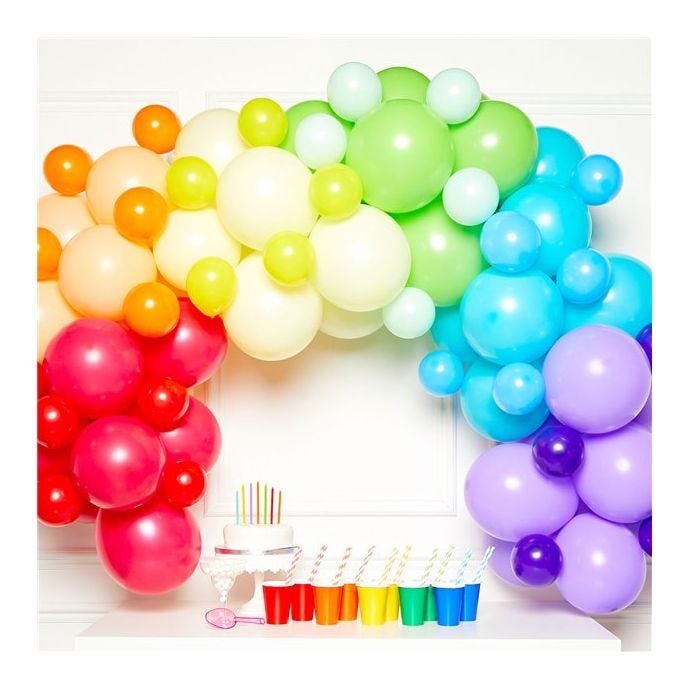Rainbow Latex Balloon Arch Garland