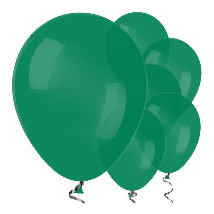 Forest Green Balloons - 12" Latex Balloons