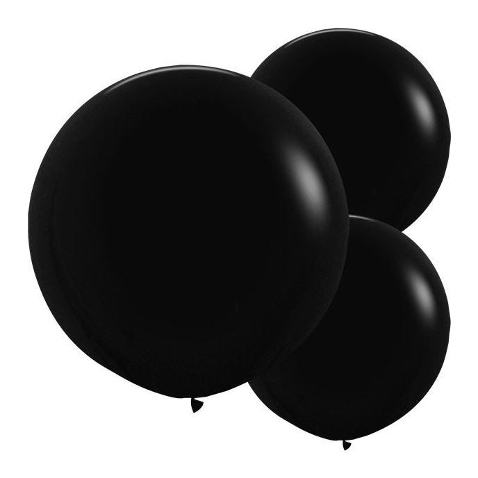 Black Balloons - 24" Latex