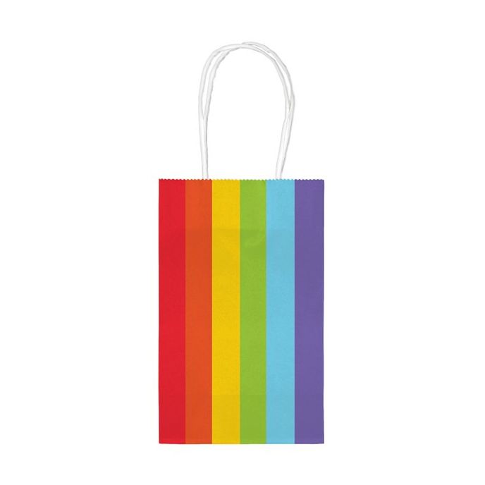 Rainbow Paper Party Bags - 13cm x 21cm