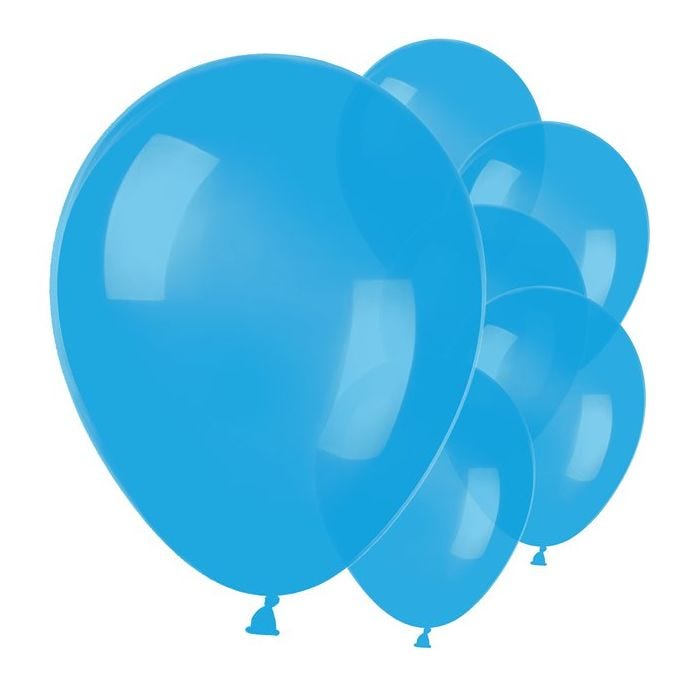 Blue Metallic Latex Balloons - 11"