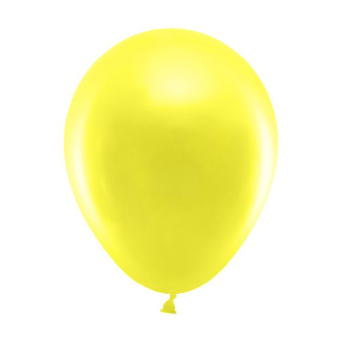 Yellow Metallic Balloons - 12" Latex (10pk)
