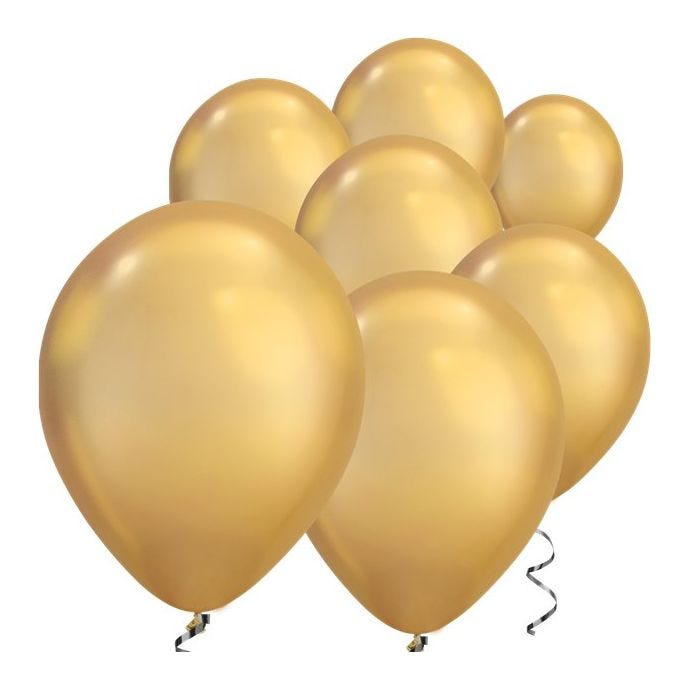 Gold Chrome Balloons - 7" Latex (100pk)