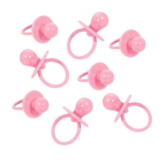 Baby Shower Large Pink Plastic Dummy Charms