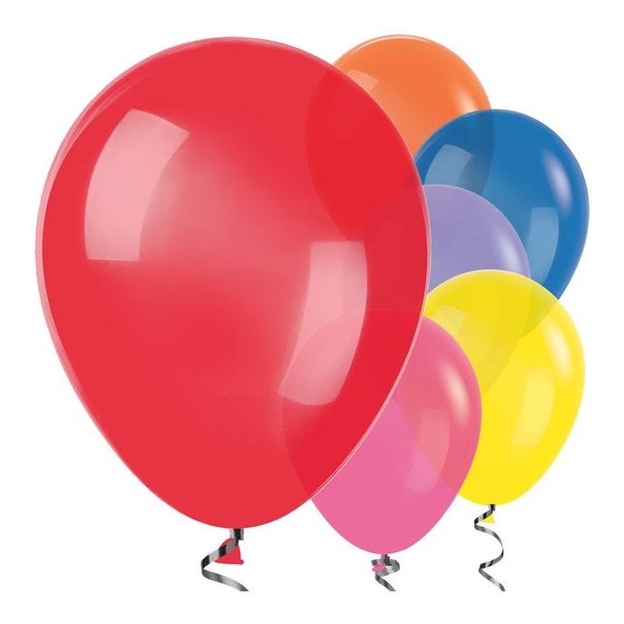 Multi-coloured Balloons - 12" Latex Balloons