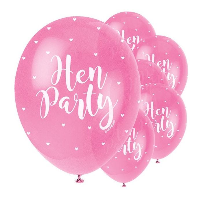 Hen Party Latex Balloons - 12"