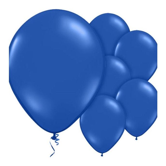 Evening Blue Plain Balloons - 12" Latex