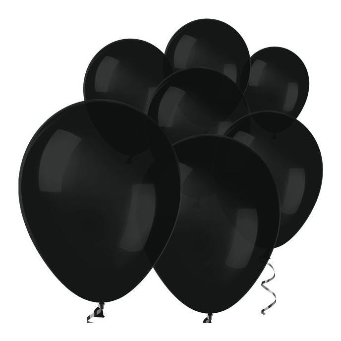 Black Mini Balloons - 5" Latex Balloons