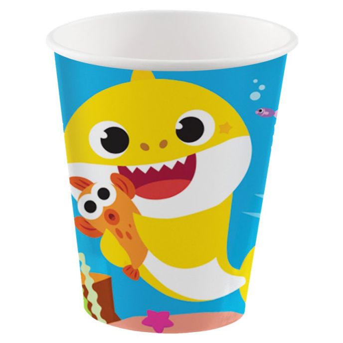 Baby Sharks Paper Party Cups 250ml (8pk)